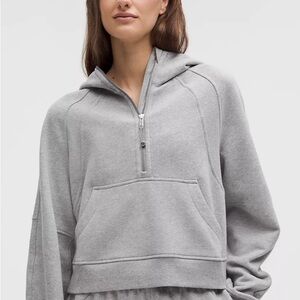 Lulu lemon grey oversized cropped hoodie